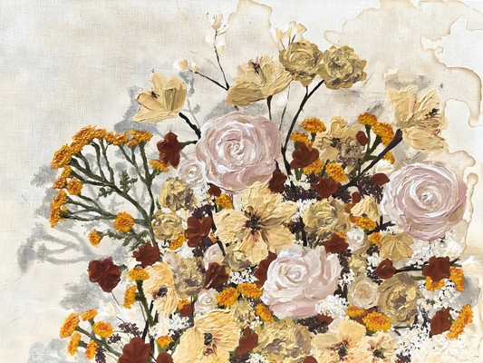 Original Artwork - Tansy Bouquet 12"x9"